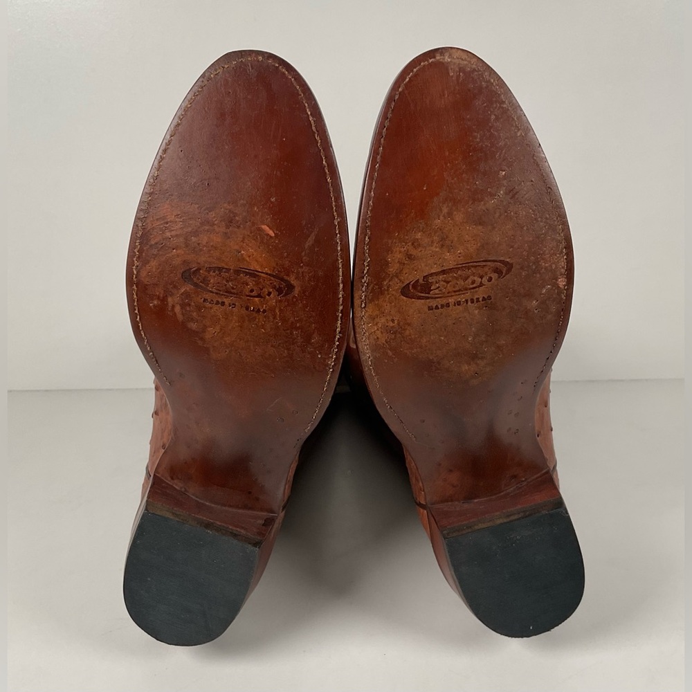 Lucchese 2000 Full Quill Ostrich Cowboy Boots | Barnwood | Exotic | Men’s 11 D - Picture 2 of 16